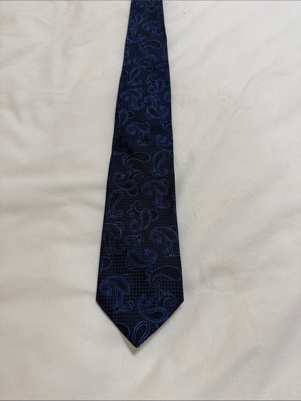 Etro Dark Blue Paisley Silk Tie